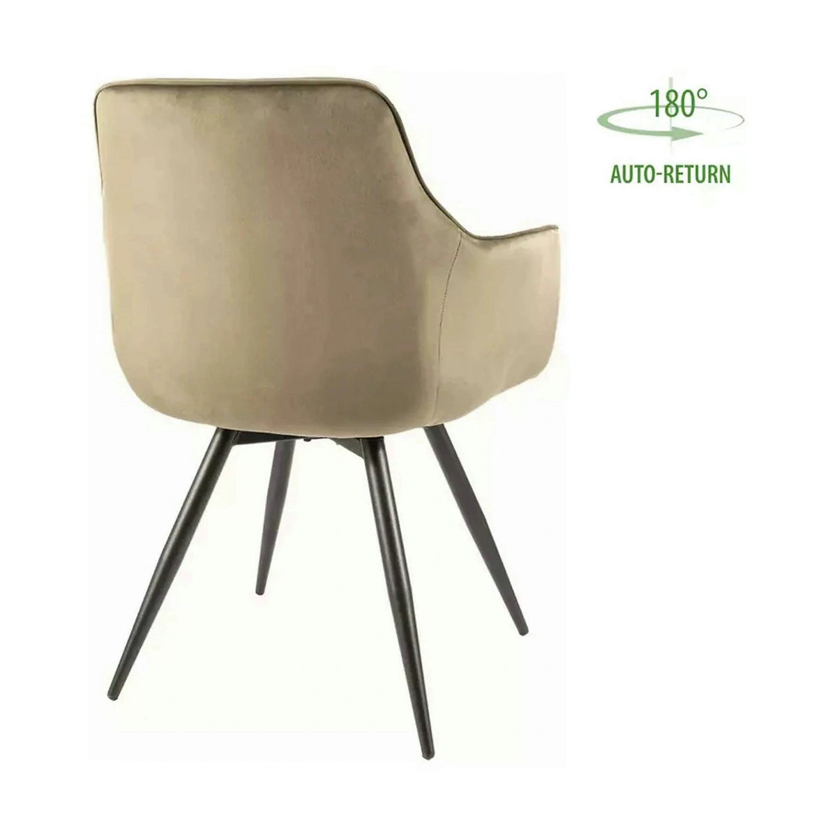 Scaun MANGO, verde maslin/negru, stofa catifelata/metal, 57x45x83 cm