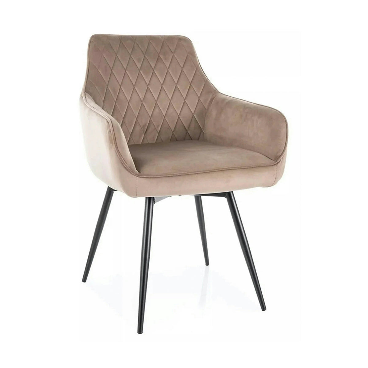 Scaun MARLO, bej inchis - Bluvel 40, stofa catifelata/metal, 55x58x88 cm