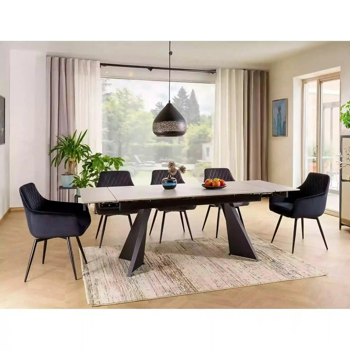 Scaun MARLO, gri - Bluvel 14, stofa catifelata/metal, 55x58x88 cm