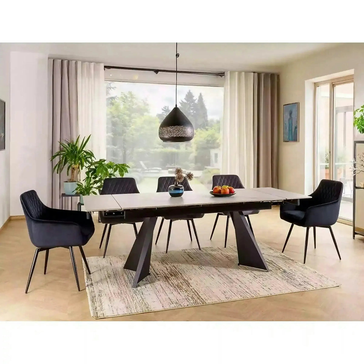 Scaun MARLO, gri - Bluvel 14, stofa catifelata/metal, 55x58x88 cm