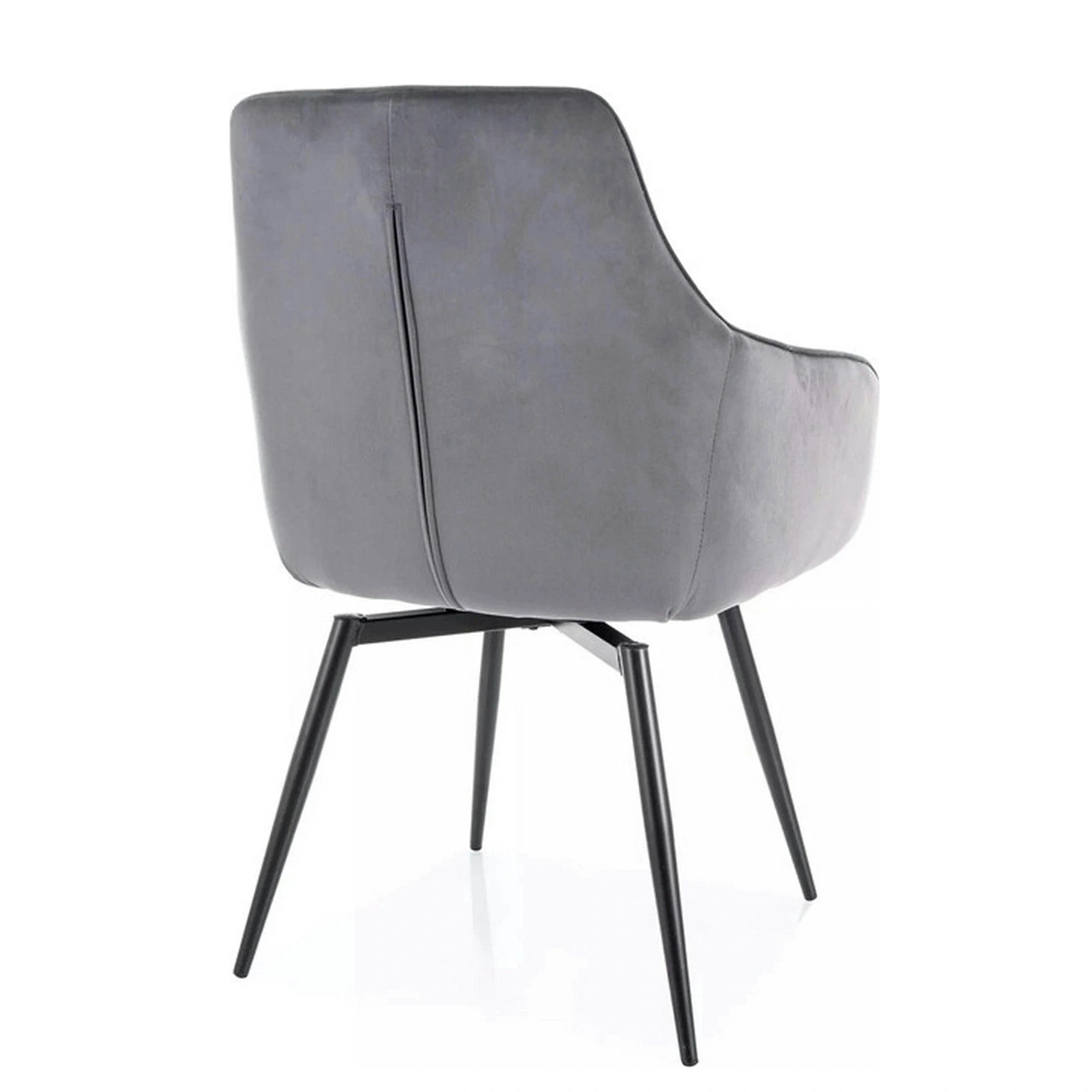 Scaun MARLO, gri - Bluvel 14, stofa catifelata/metal, 55x58x88 cm