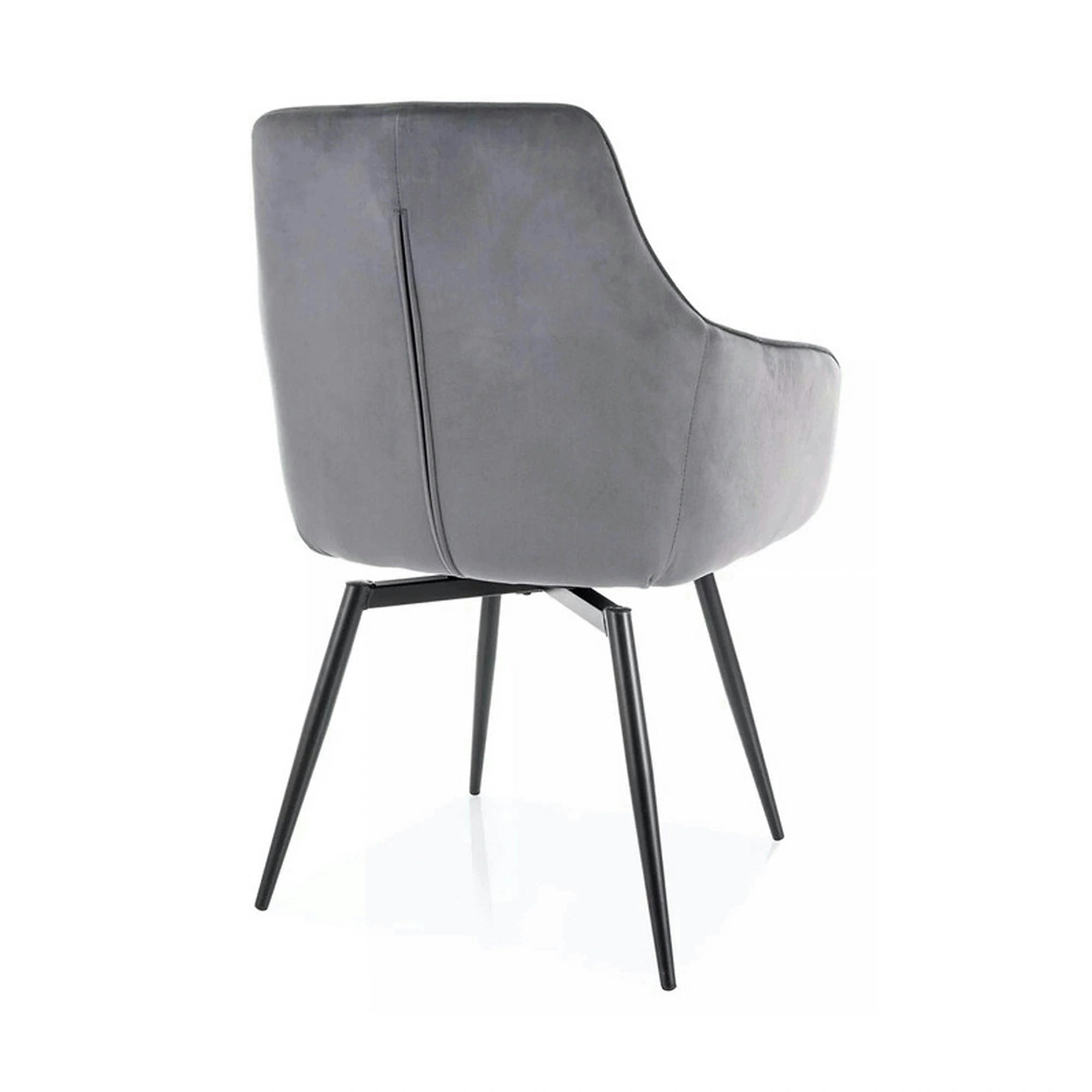 Scaun MARLO, gri - Bluvel 14, stofa catifelata/metal, 55x58x88 cm