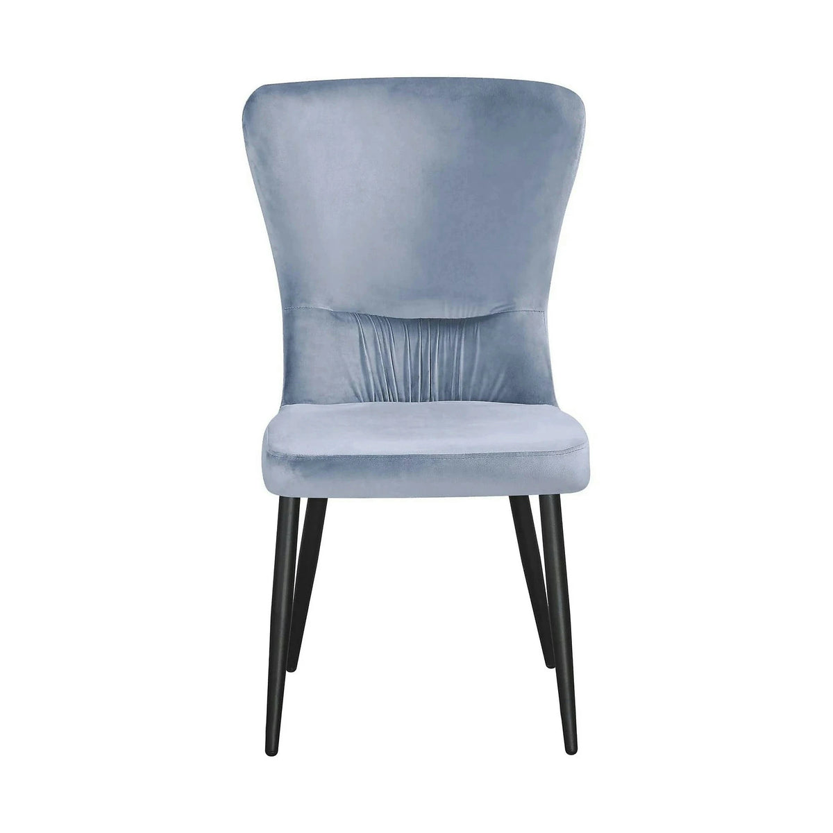 Scaun MIA, albastru deschis/negru, stofa catifelata/metal, 51x62x95 cm