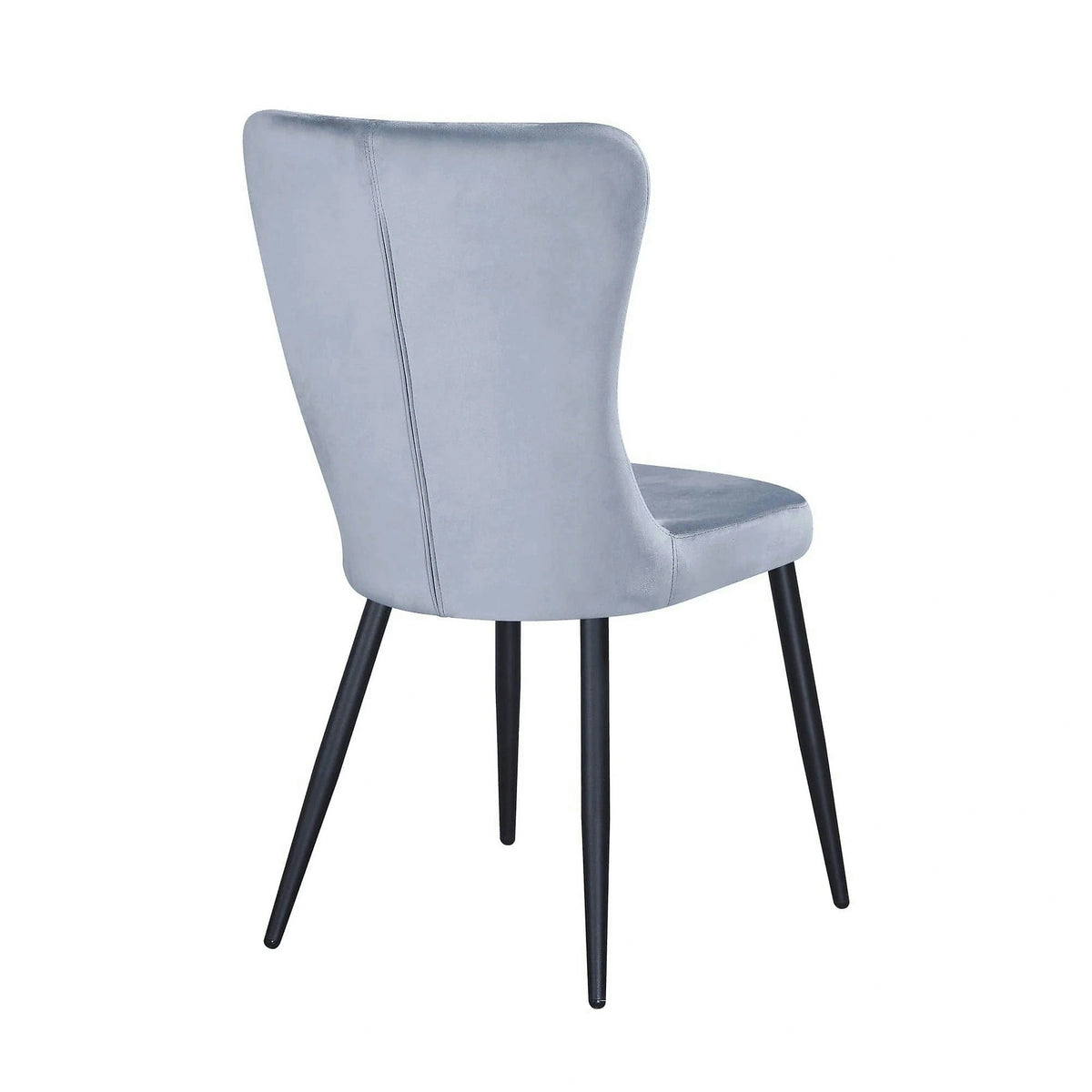 Scaun MIA, albastru deschis/negru, stofa catifelata/metal, 51x62x95 cm