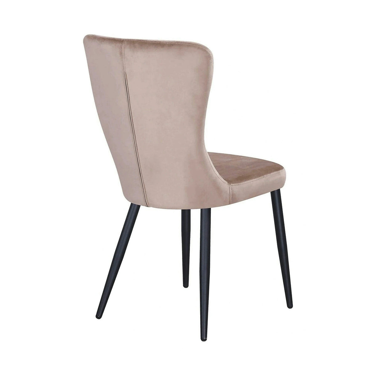 Scaun MIA, bej/negru, stofa catifelata/metal, 51x62x95 cm
