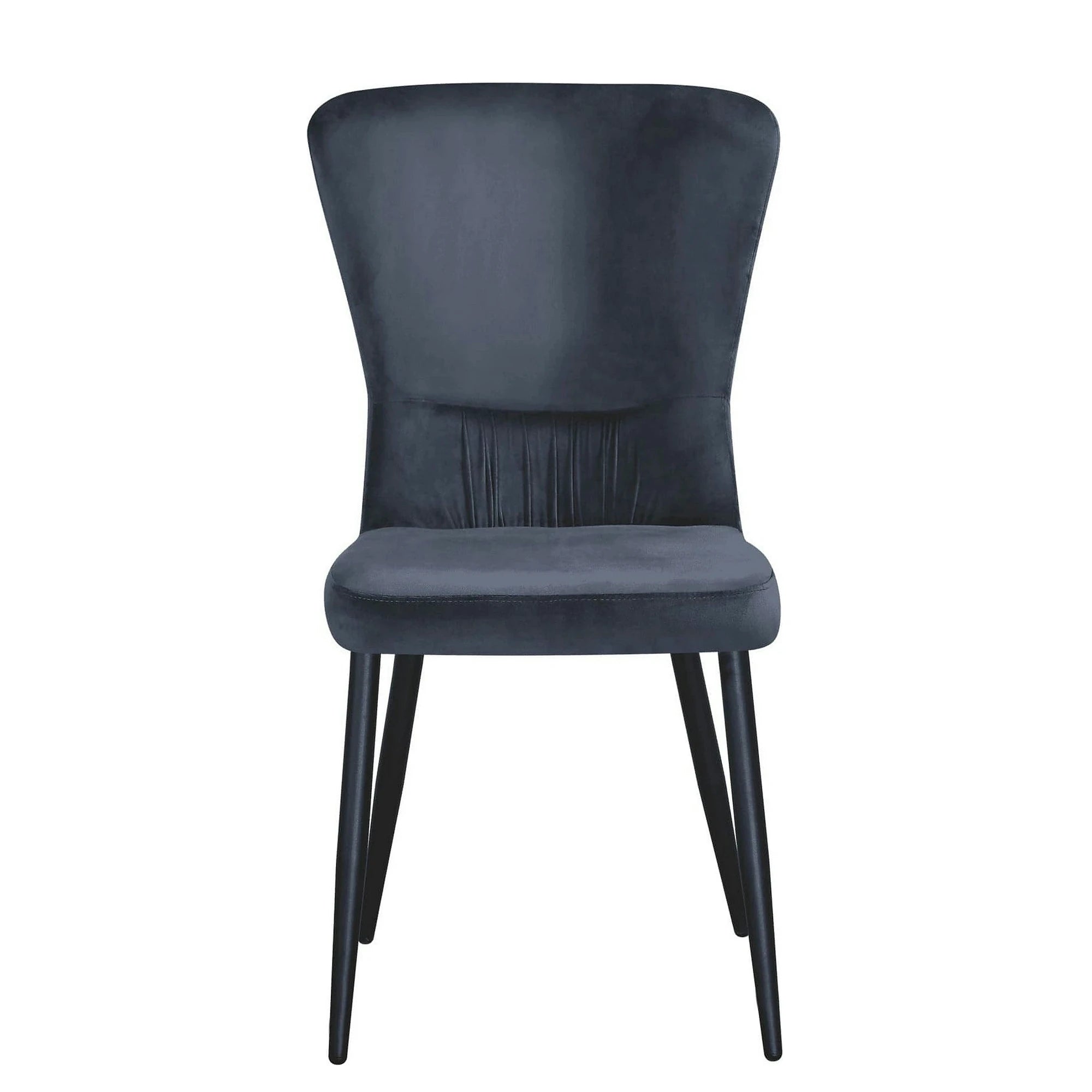 Scaun MIA, gri inchis/negru, stofa catifelata/metal, 51x62x95 cm