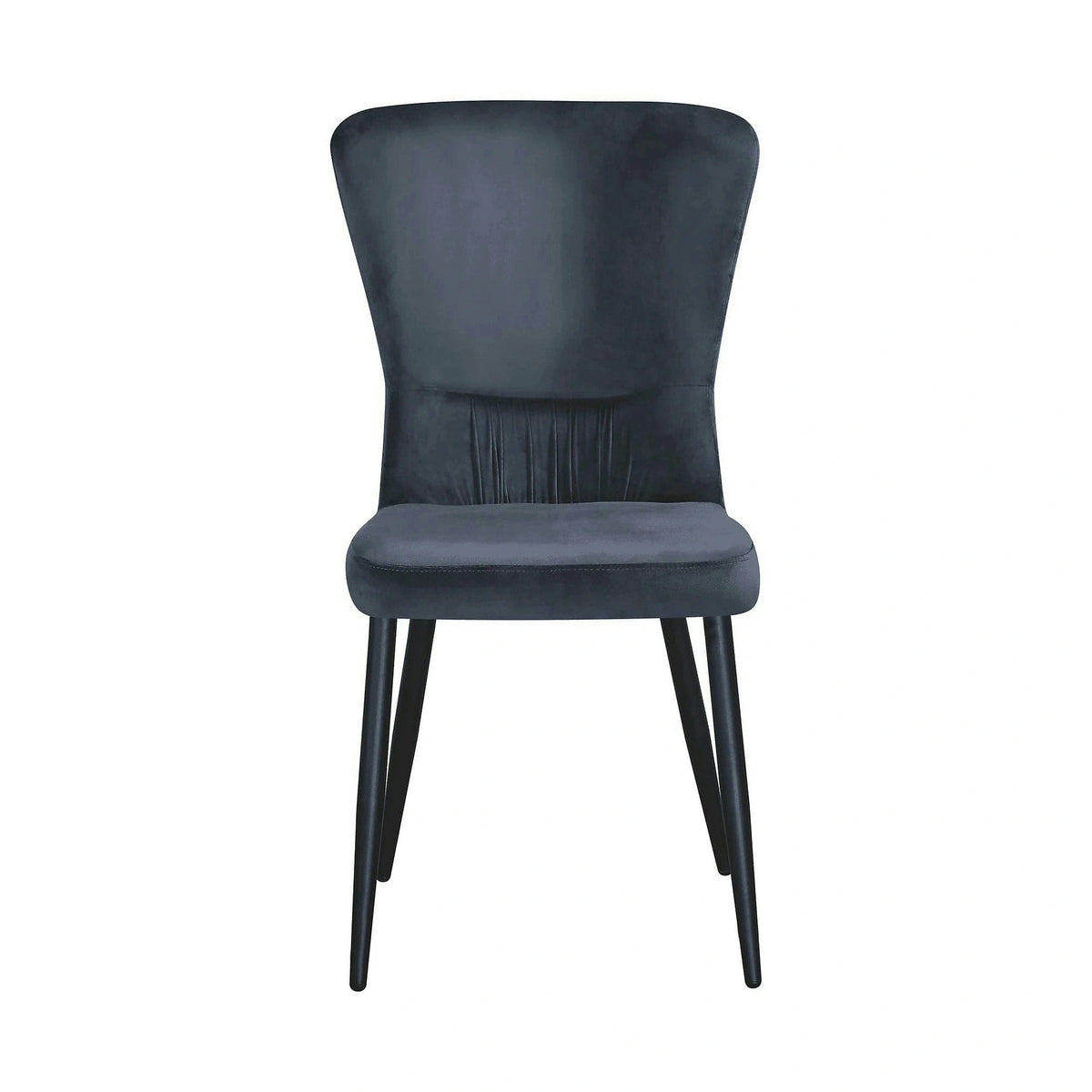 Scaun MIA, gri inchis/negru, stofa catifelata/metal, 51x62x95 cm