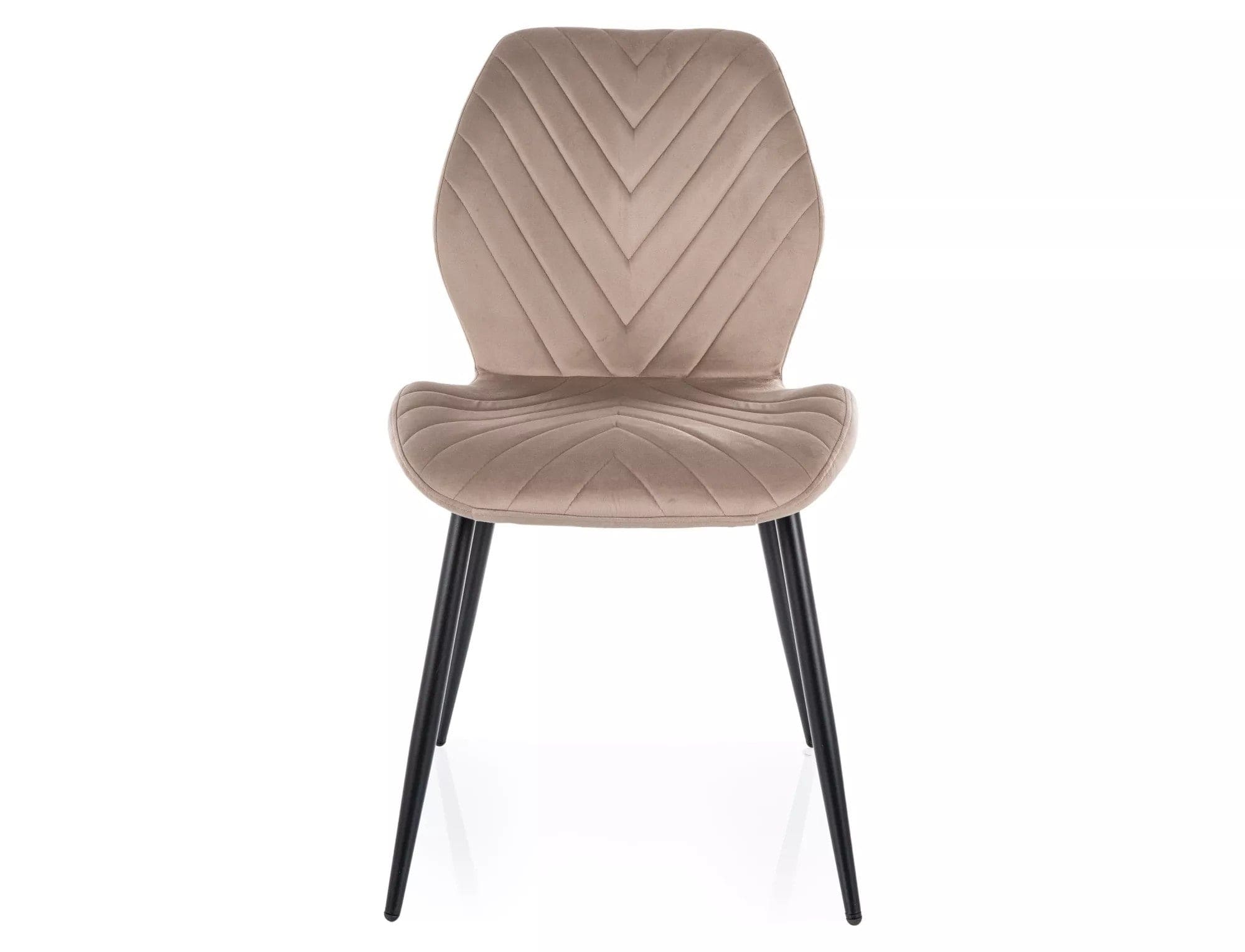 Scaun MIKE, bej inchis - Bluvel 40/negru, stofa catifelata/metal, 48x41x86 cm