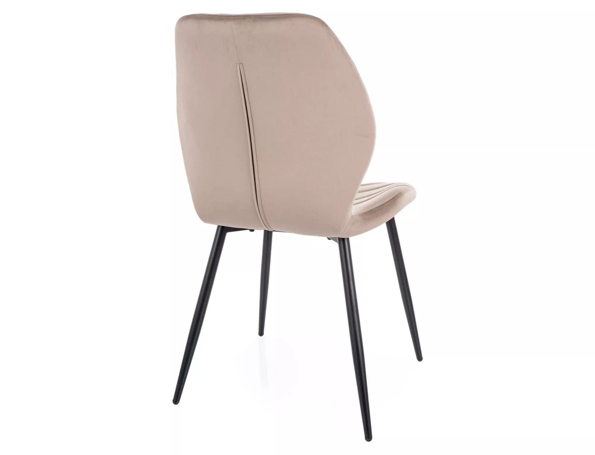 Scaun MIKE, bej inchis - Bluvel 40/negru, stofa catifelata/metal, 48x41x86 cm