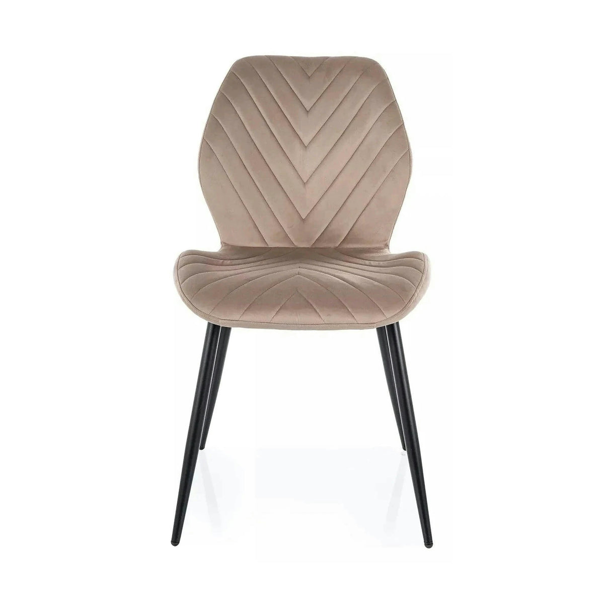 Scaun MIKE, bej inchis - Bluvel 40/negru, stofa catifelata/metal, 48x56x86 cm