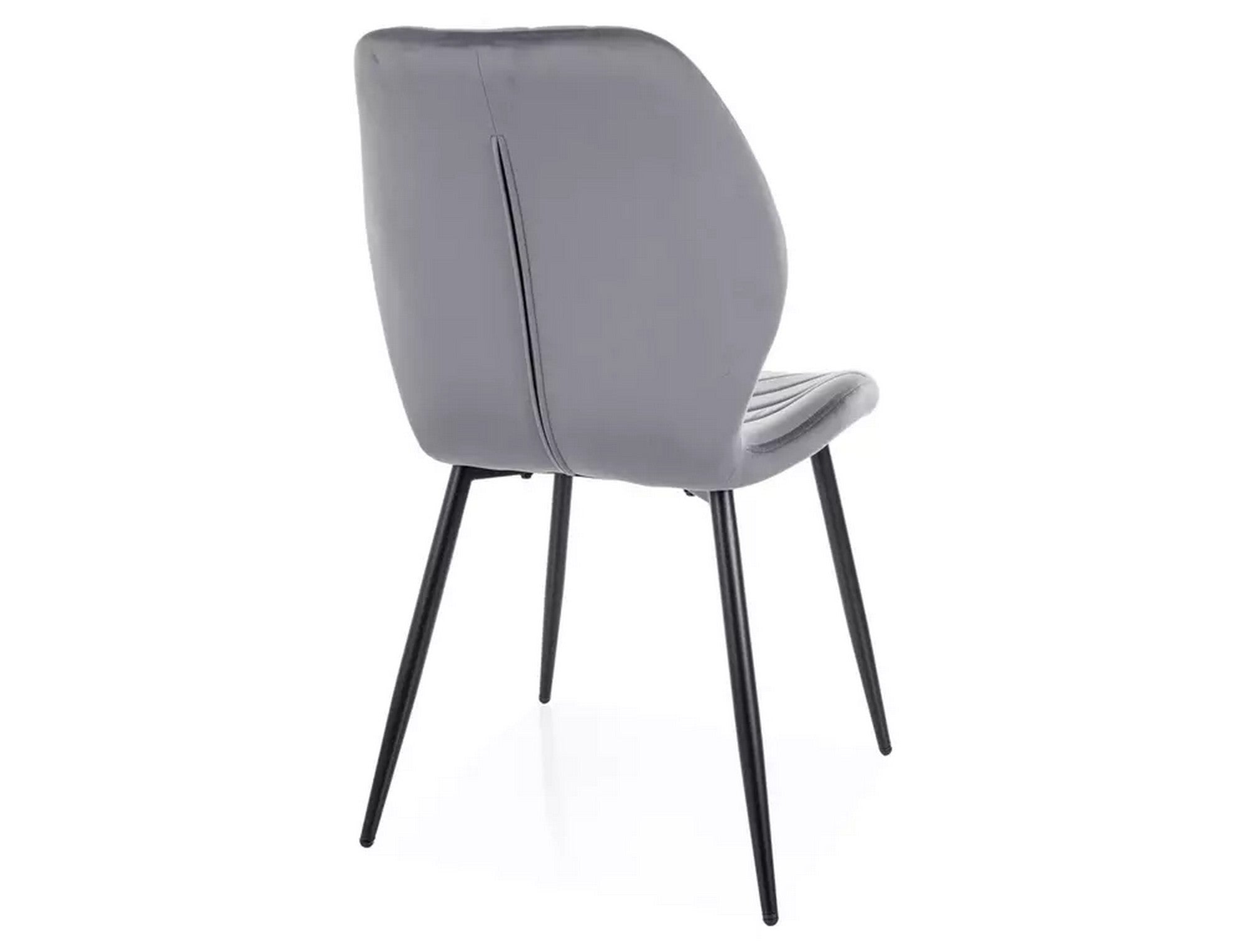 Scaun MIKE, gri - Bluvel 14/negru, stofa catifelata/metal, 48x41x86 cm
