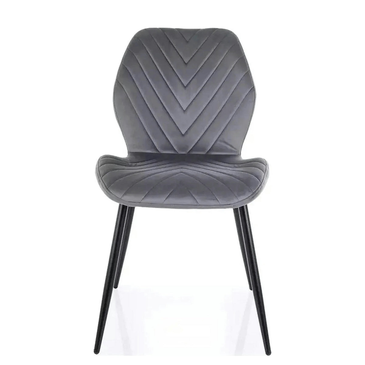 Scaun MIKE, gri - Bluvel 14/negru, stofa catifelata/metal, 48x41x86 cm