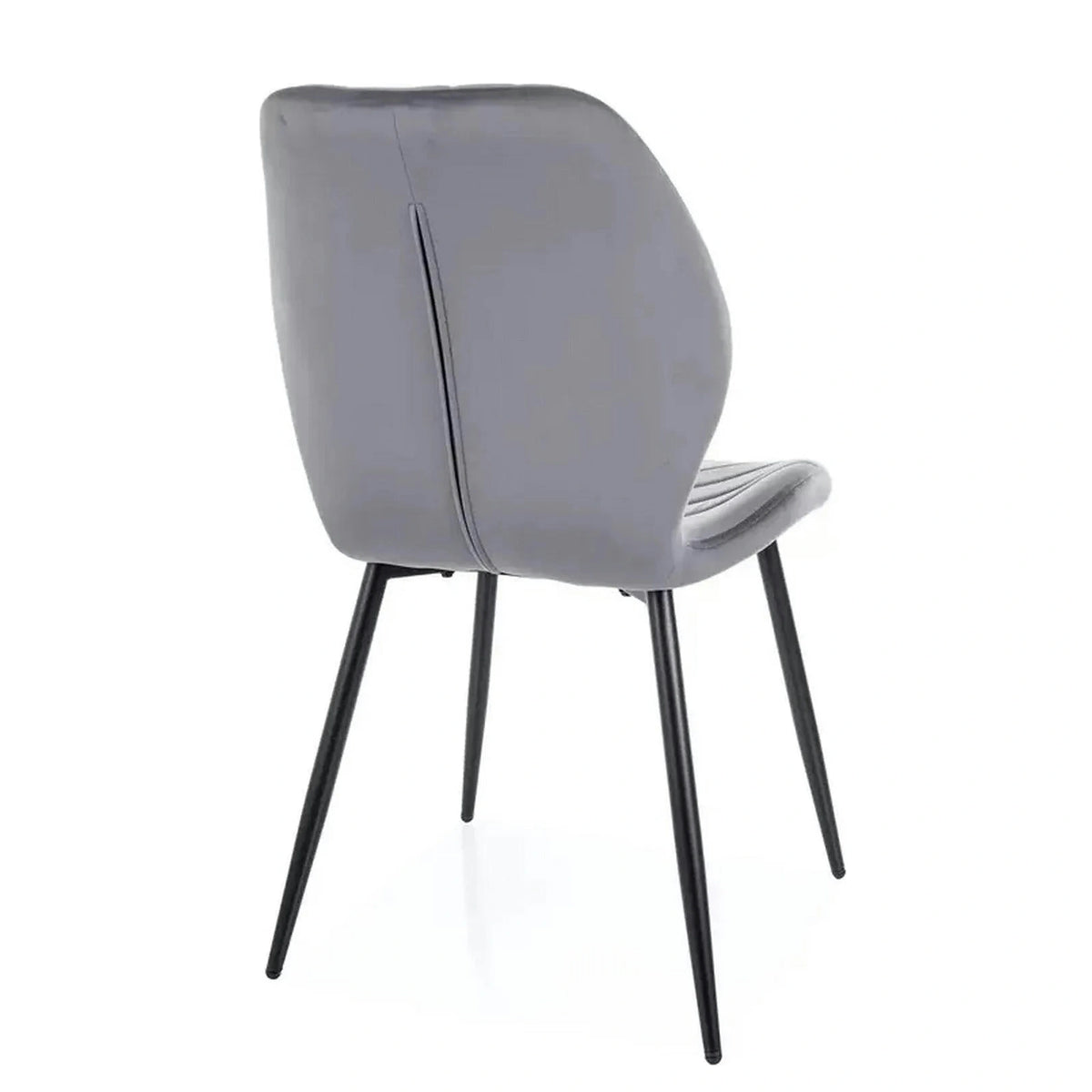 Scaun MIKE, gri - Bluvel 14/negru, stofa catifelata/metal, 48x41x86 cm