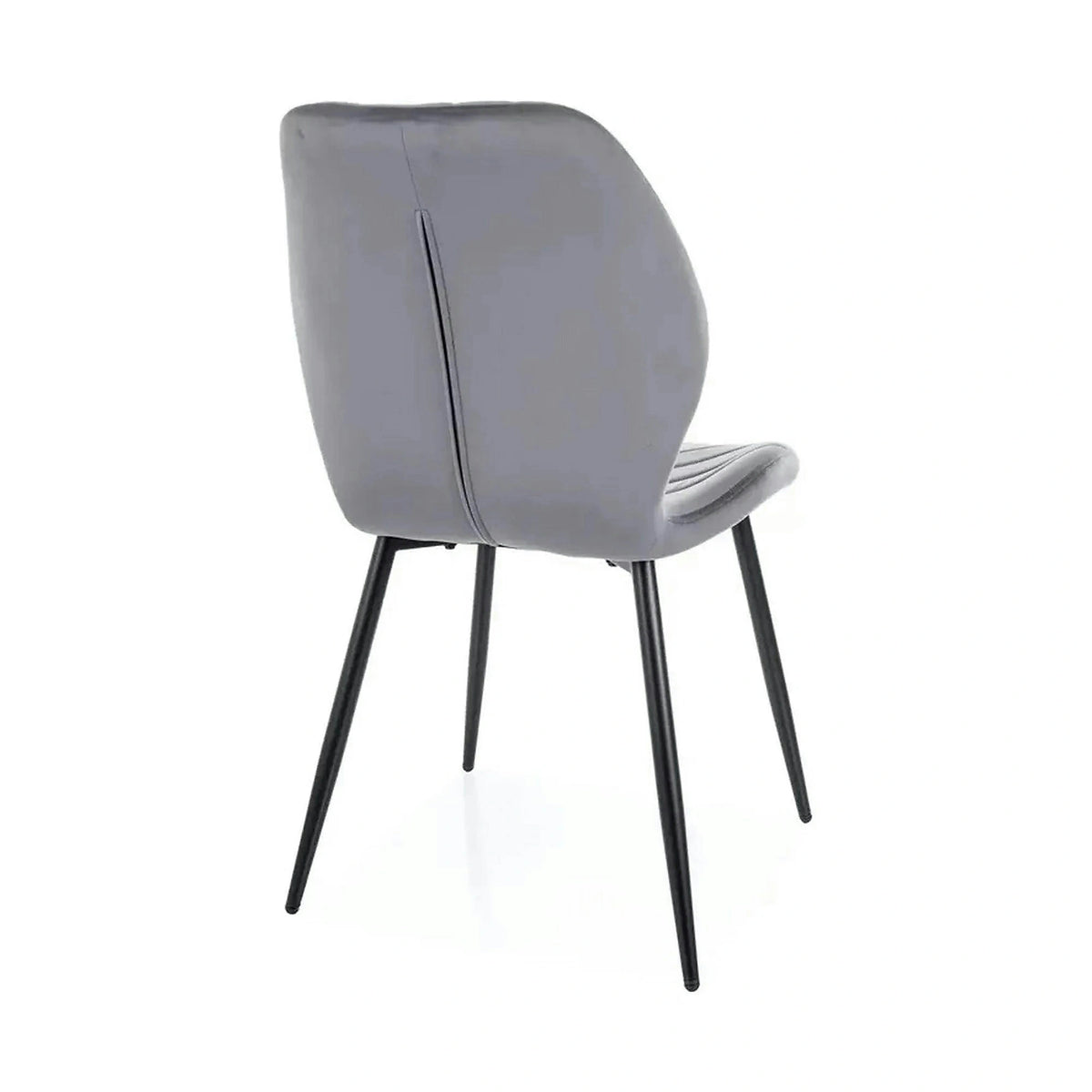 Scaun MIKE, gri - Bluvel 14/negru, stofa catifelata/metal, 48x41x86 cm