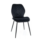 Scaun MIKE, negru - Bluvel 19/negru, stofa catifelata/metal, 48x56x86 cm