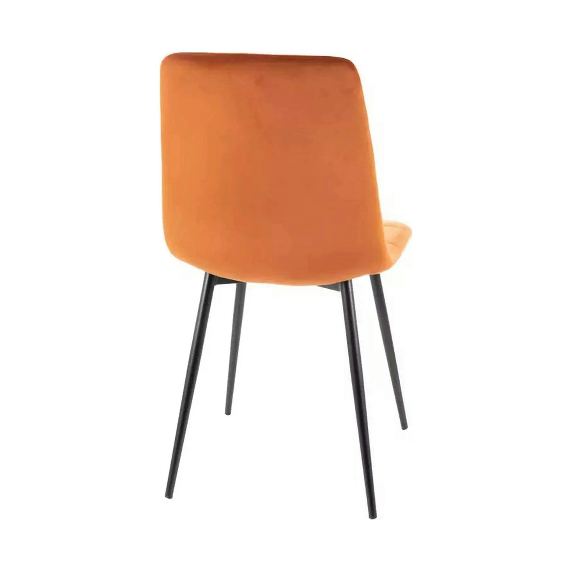 Scaun MILA, caramiziu/negru, stofa catifelata/metal, 45x41x86 cm