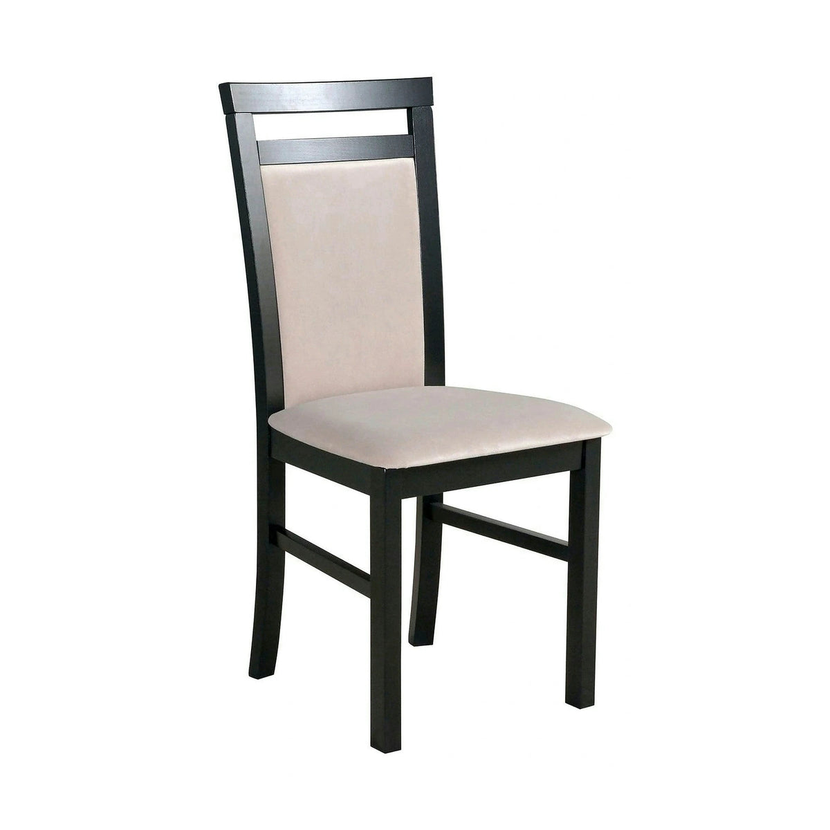 Scaun MILANO 5, negru/grej - Paros 2, lemn de fag/stofa catifelata, 43x40x93 cm