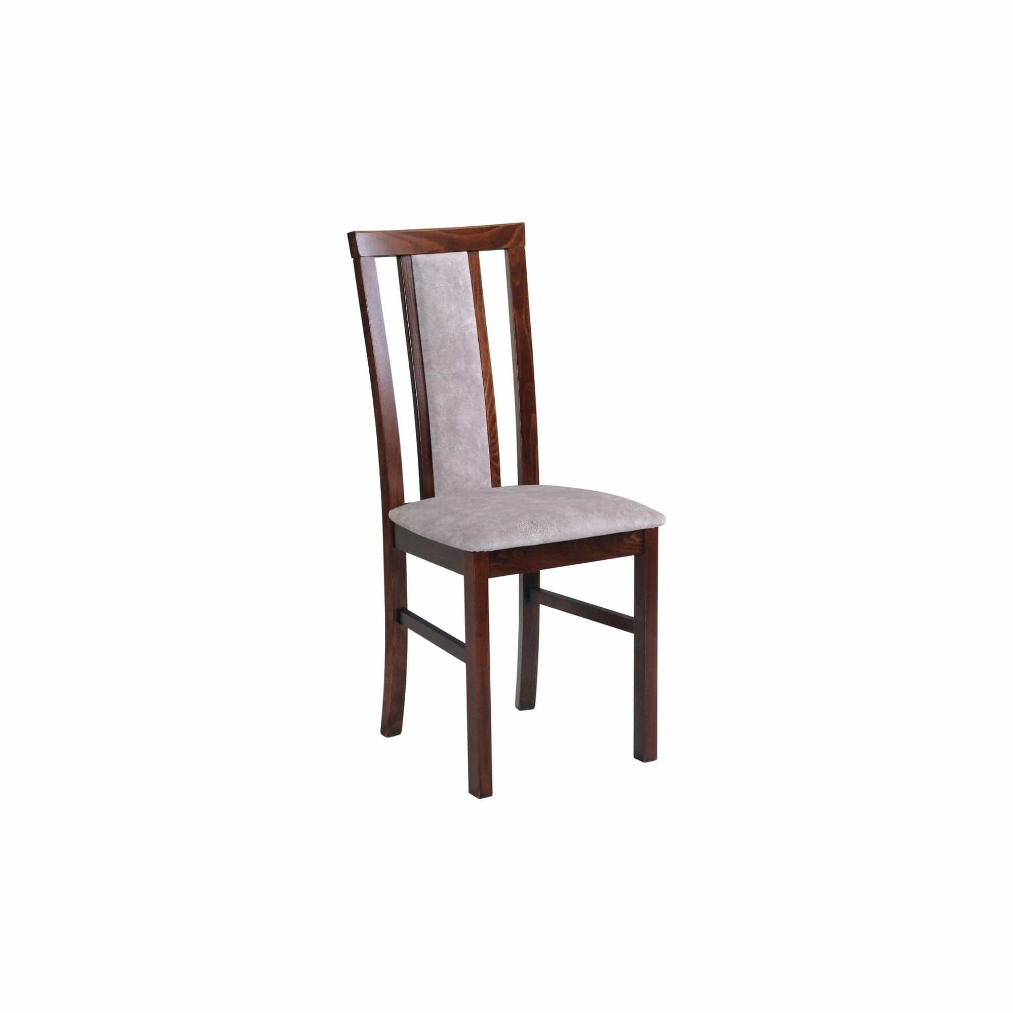 Scaun MILANO 7, nuc/cappuccino - Dora 22, lemn de fag/stofa catifelata, 43x40x93 cm