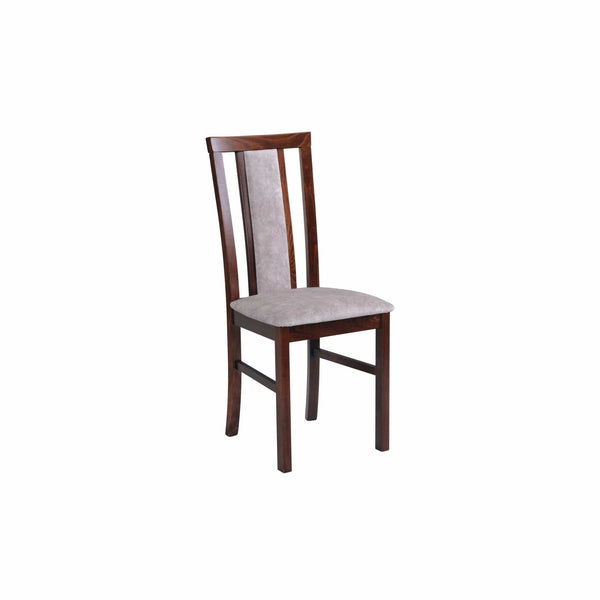 Scaun MILANO 7, nuc/cappuccino - Dora 22, lemn de fag/stofa catifelata, 43x40x93 cm