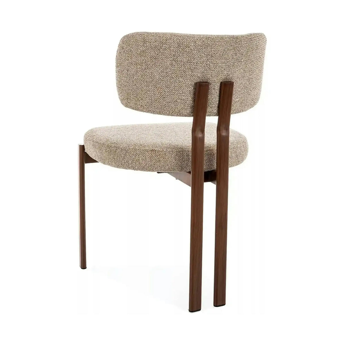 Scaun MISAKI D, bej/nuc, stofă/metal, 57x48x81 cm
