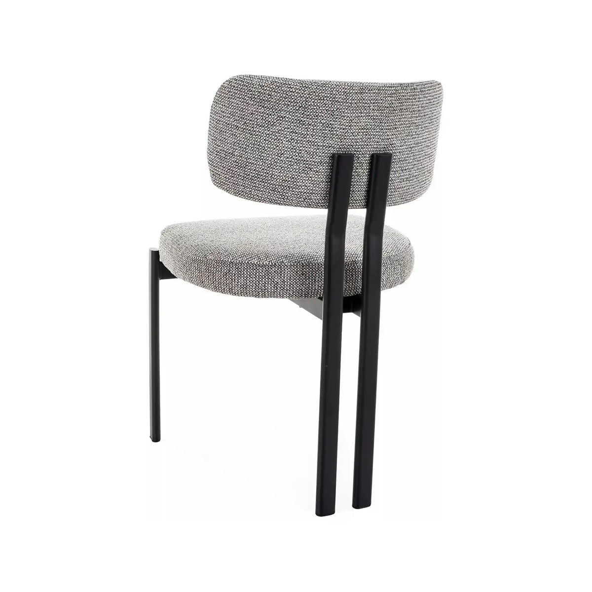 Scaun MISAKI, gri/negru, stofă/metal, 57x48x81 cm
