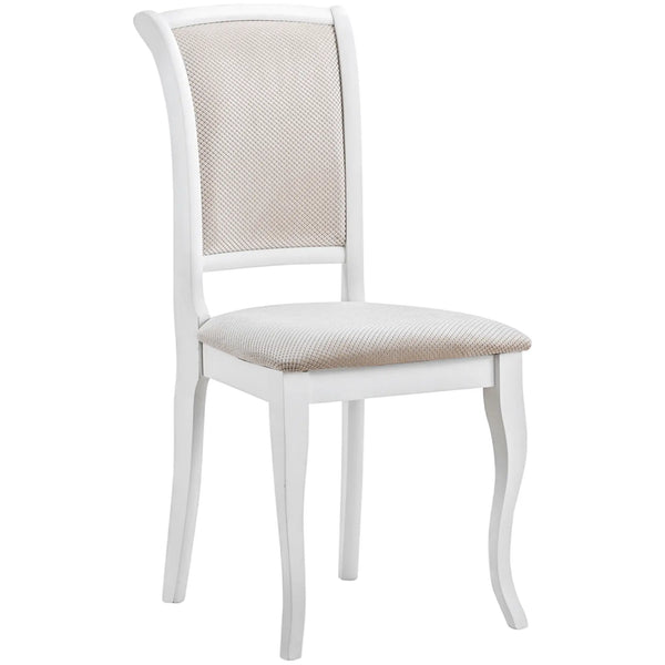 Scaun MN-SC, alb/bej, stofa/lemn, 45x42x96 cm