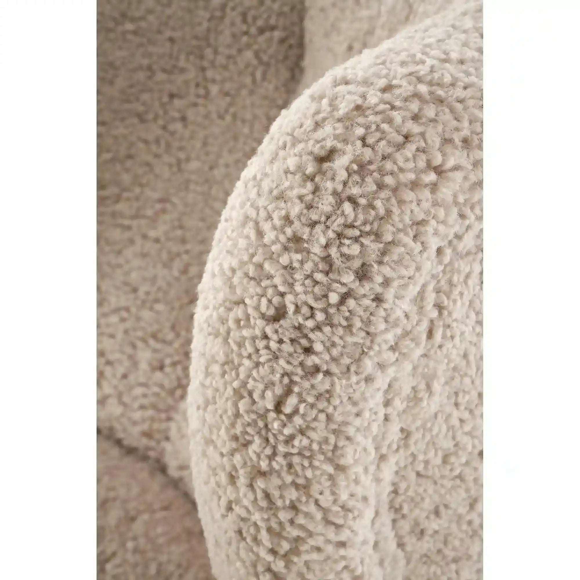 Scaun MOCCA, cappuccino - Sven 28, stofa buclata/lemn, 70x71x81 cm