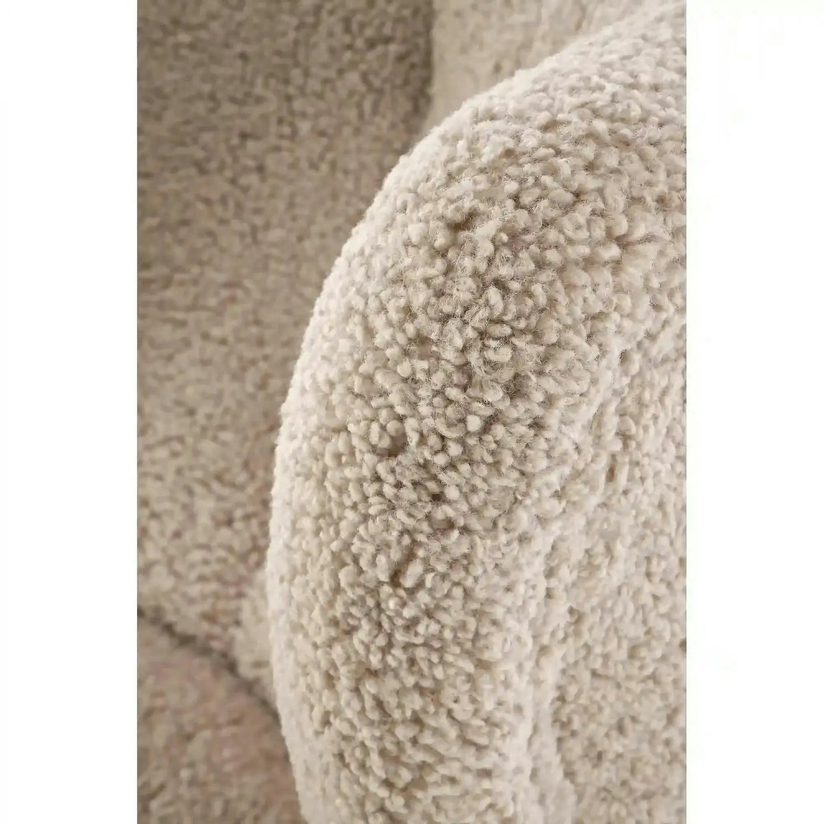 Scaun MOCCA, cappuccino - Sven 28, stofa buclata/lemn, 70x71x81 cm