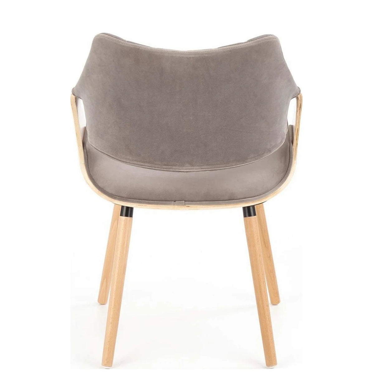Scaun modern dining K396, stejar/gri, stofa catifelata/placaj, 56x55x77 cm