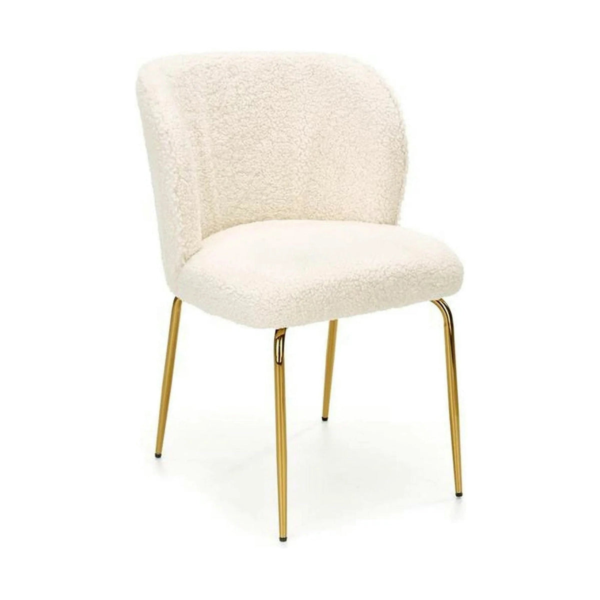 Scaun modern dining K474, stofa blana crem, 54x64x80 cm
