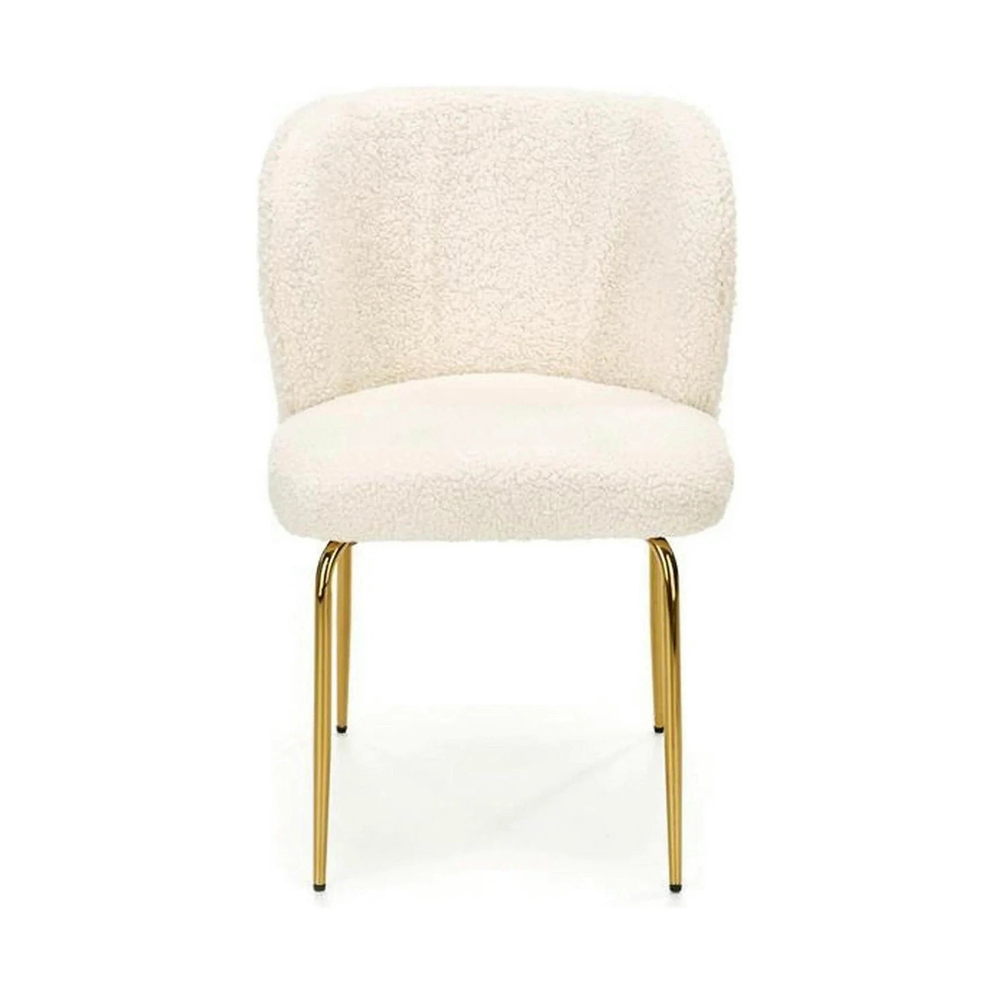 Scaun modern dining K474, stofa blana crem, 54x64x80 cm