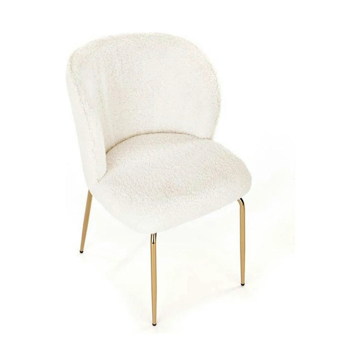 Scaun modern dining K474, stofa blana crem, 54x64x80 cm