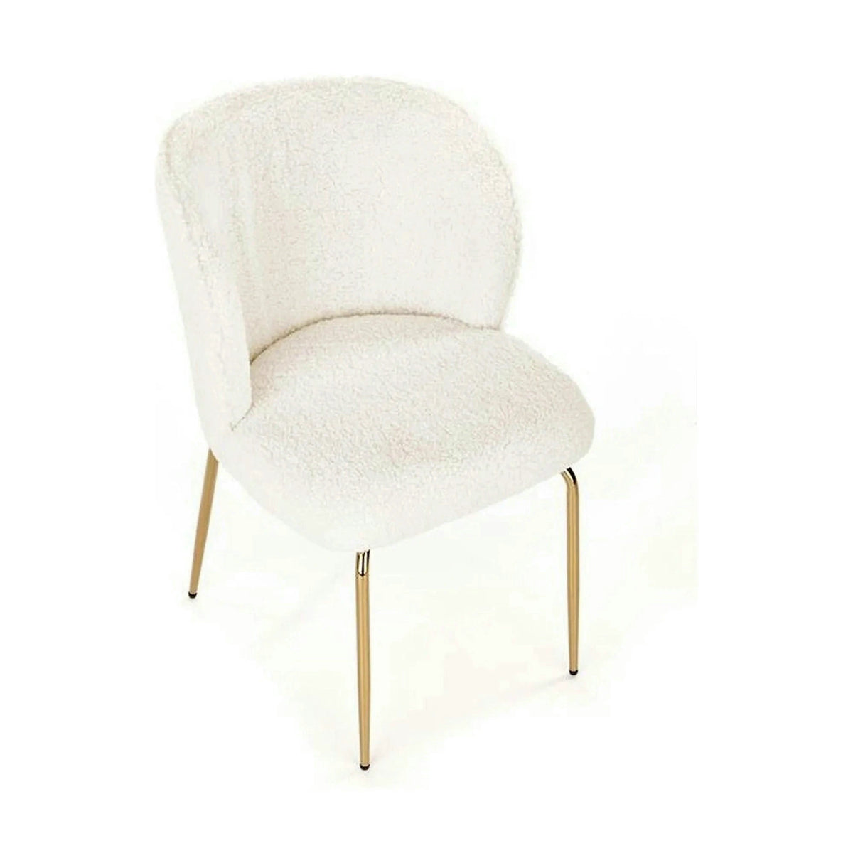 Scaun modern dining K474, stofa blana crem, 54x64x80 cm