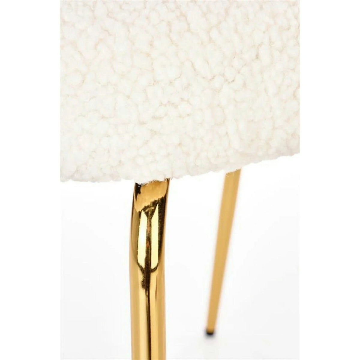 Scaun modern dining K474, stofa blana crem, 54x64x80 cm