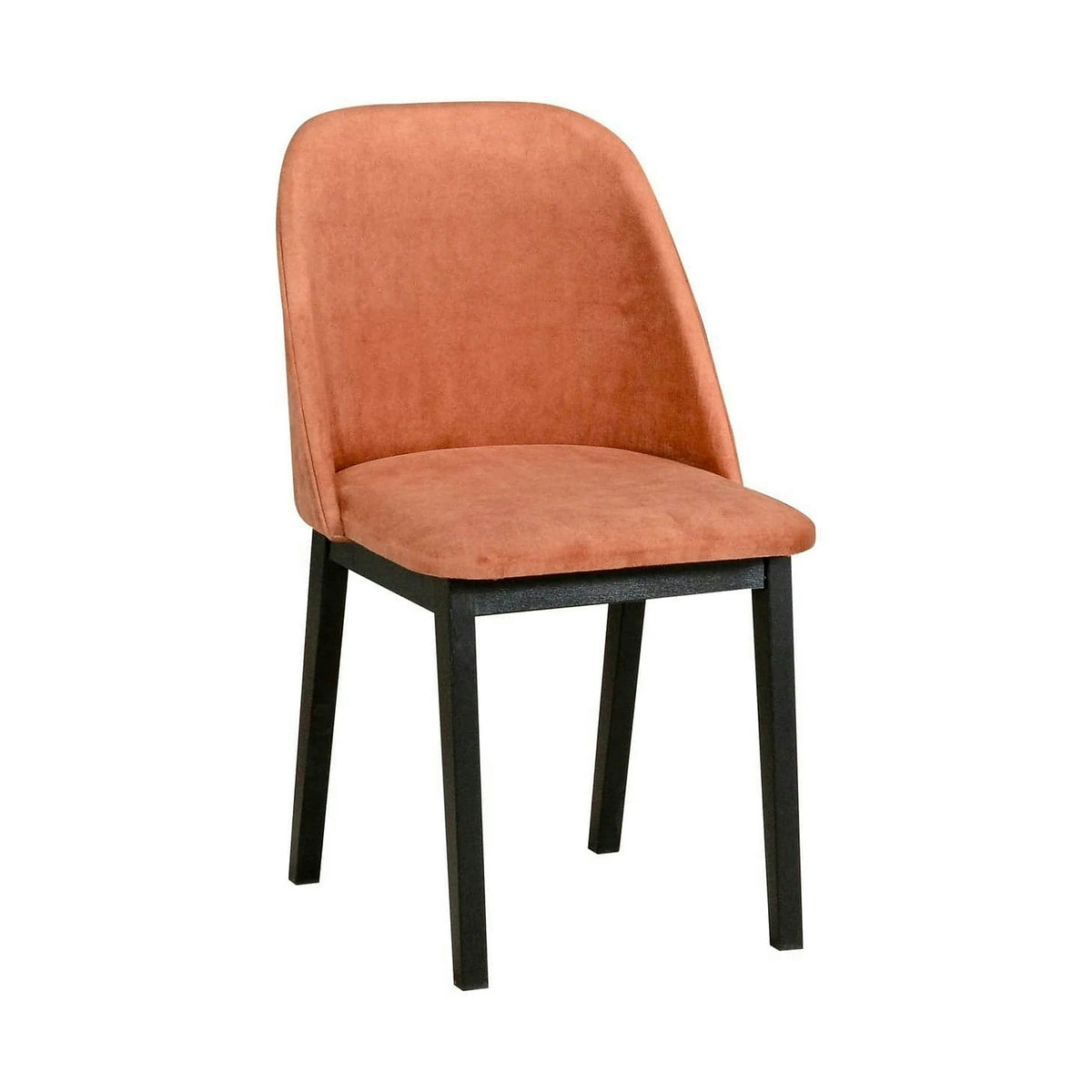 Scaun MONTI 1, negru/caramiziu - Zetta 295, lemn de fag/stofa catifelata, 48x46x83 cm