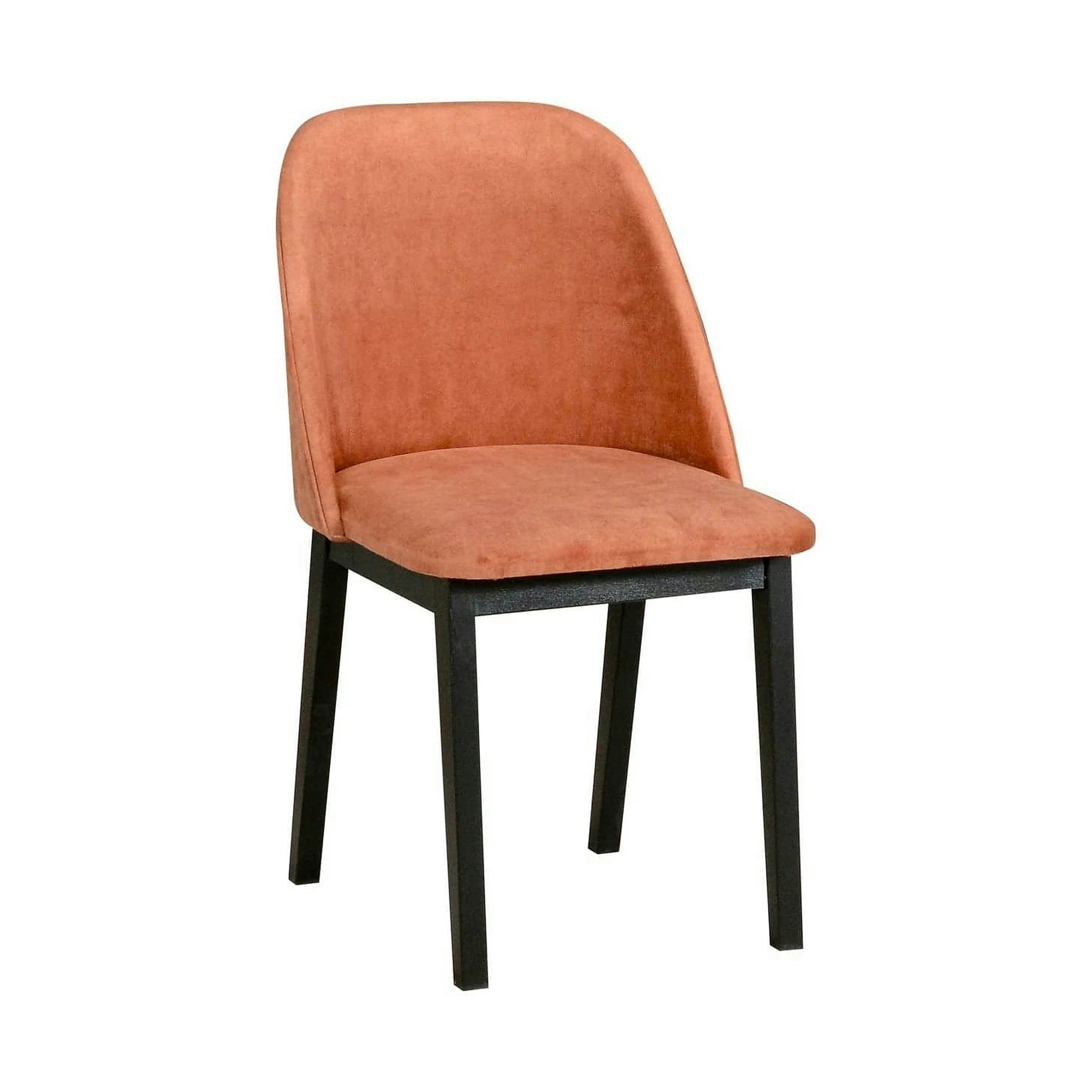Scaun MONTI 1, negru/caramiziu - Zetta 295, lemn de fag/stofa catifelata, 48x46x83 cm