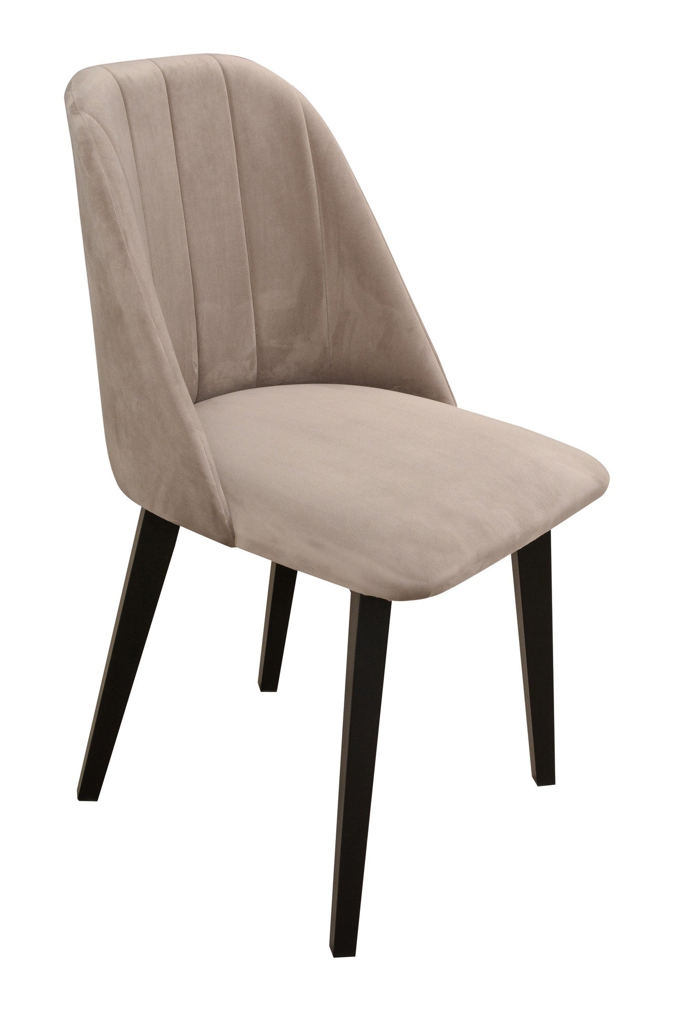 Scaun MONTI 3, negru/grej - Riviera 16, lemn de fag/stofa catifelata, 48x46x83 cm