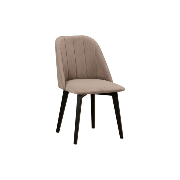 Scaun MONTI 3, negru/grej - Riviera 16, lemn de fag/stofa catifelata, 48x46x83 cm
