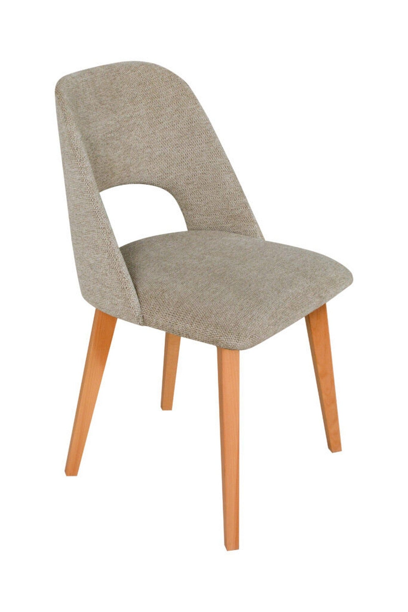 Scaun MONTI 4, fag/bej - Aragon 20, stofa clasica/lemn de fag, 48x47x83 cm