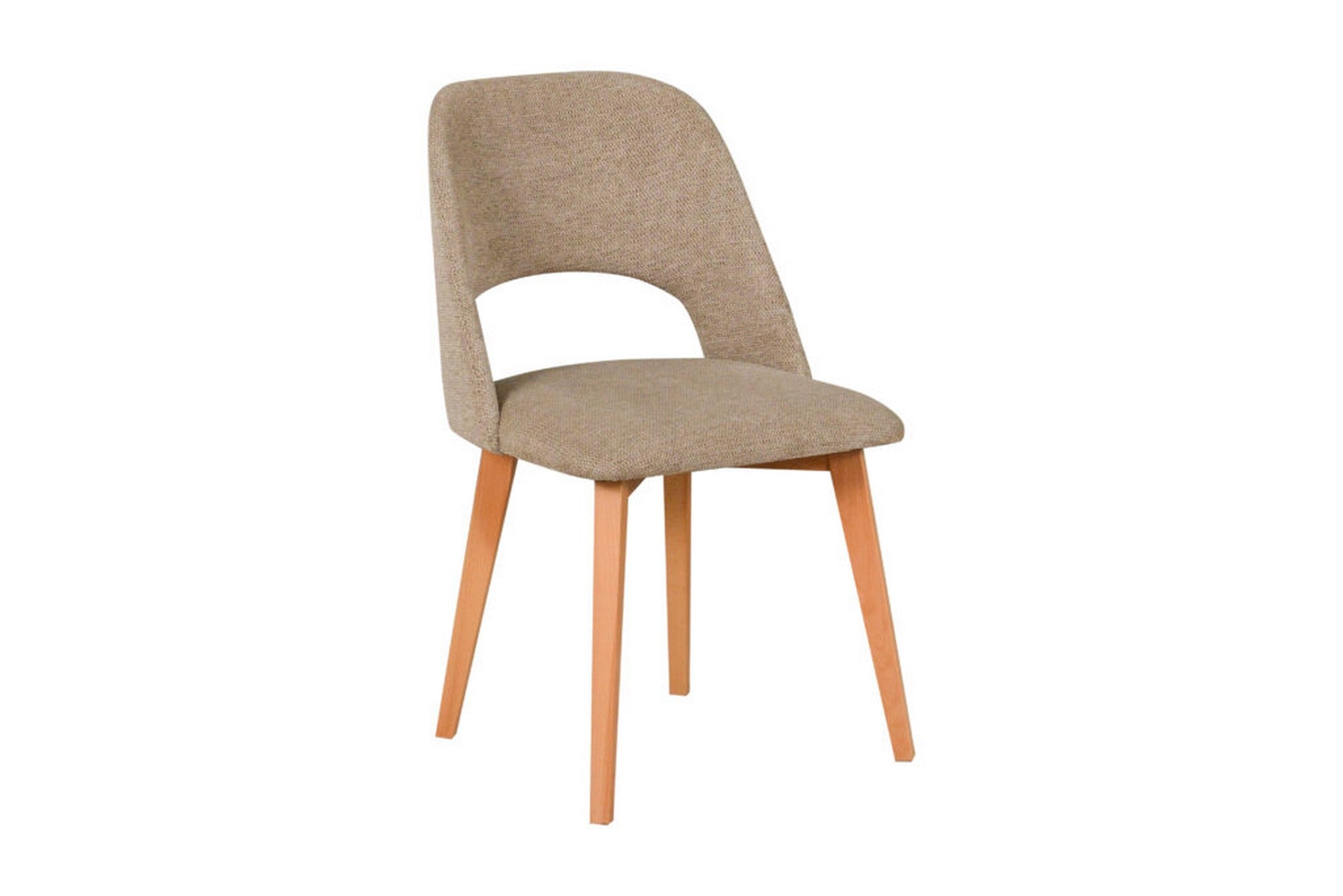 Scaun MONTI 4, fag/bej - Aragon 20, stofa clasica/lemn de fag, 48x47x83 cm
