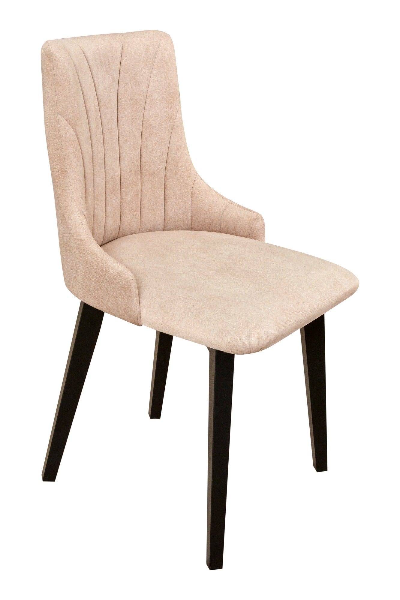 Scaun MONTI 5, negru/bej - Zetta 291, lemn de fag/stofa catifelata, 48x46x83 cm