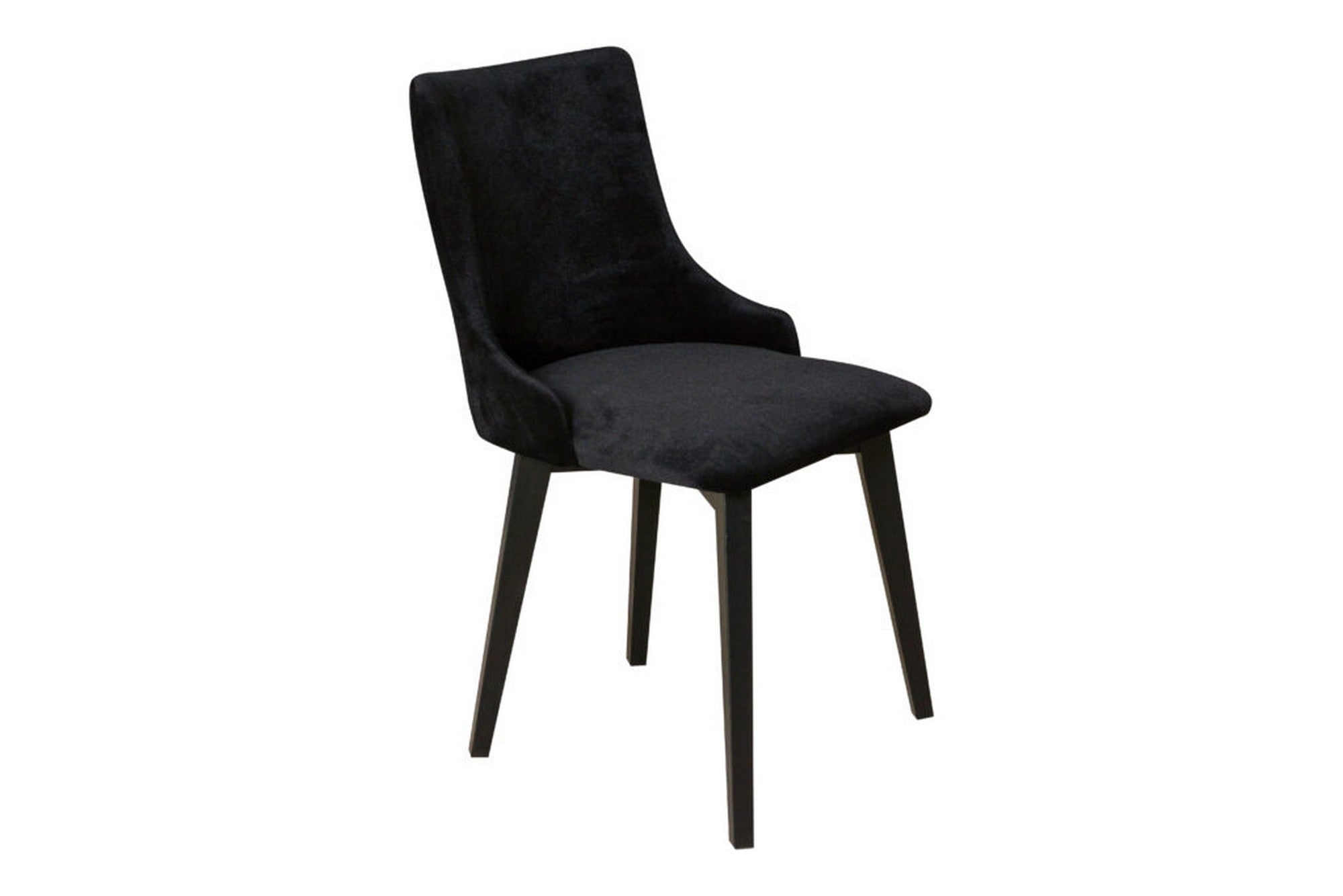 Scaun MONTI 5, negru - Kronos 7, stofa catifelata/lemn de fag, 48x46x83 cm