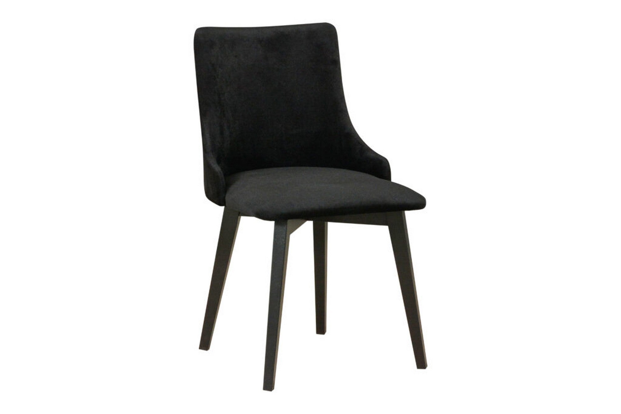 Scaun MONTI 5, negru - Kronos 7, stofa catifelata/lemn de fag, 48x46x83 cm