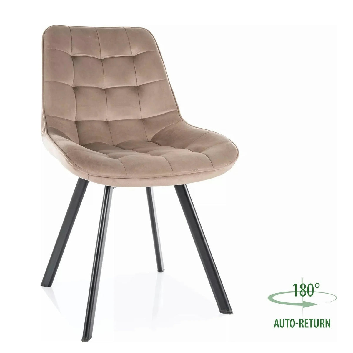 Scaun MONTI, bej inchis - Bluvel 40, stofa catifelata/metal, 51x60x88 cm