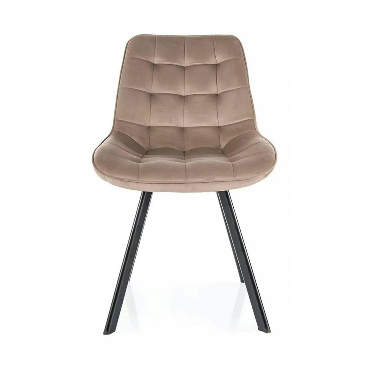 Scaun MONTI, bej inchis - Bluvel 40, stofa catifelata/metal, 51x60x88 cm