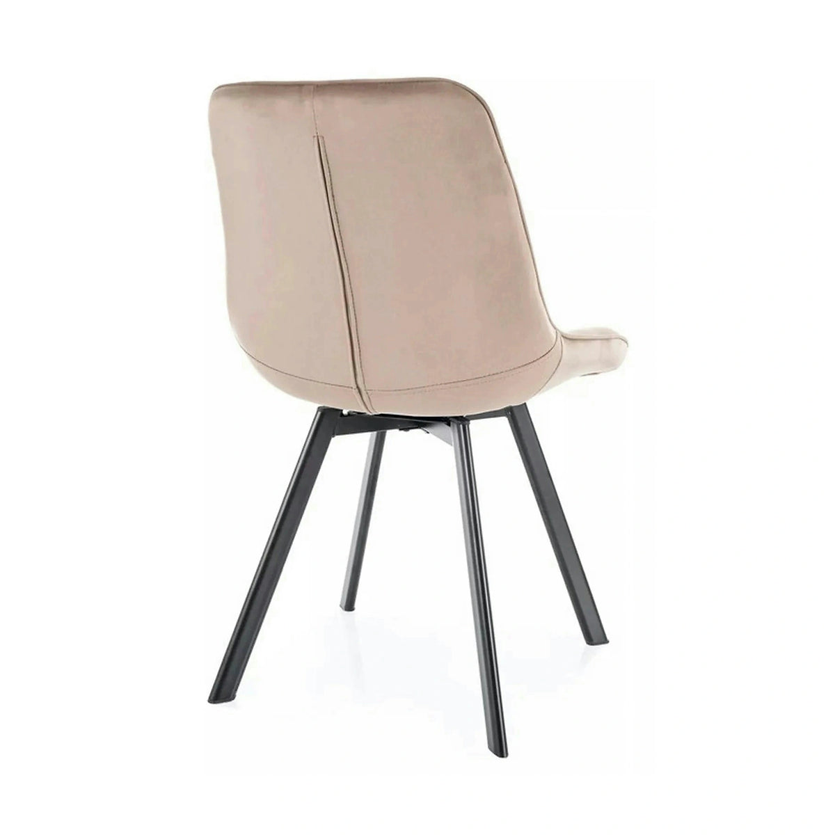 Scaun MONTI, bej inchis - Bluvel 40, stofa catifelata/metal, 51x60x88 cm