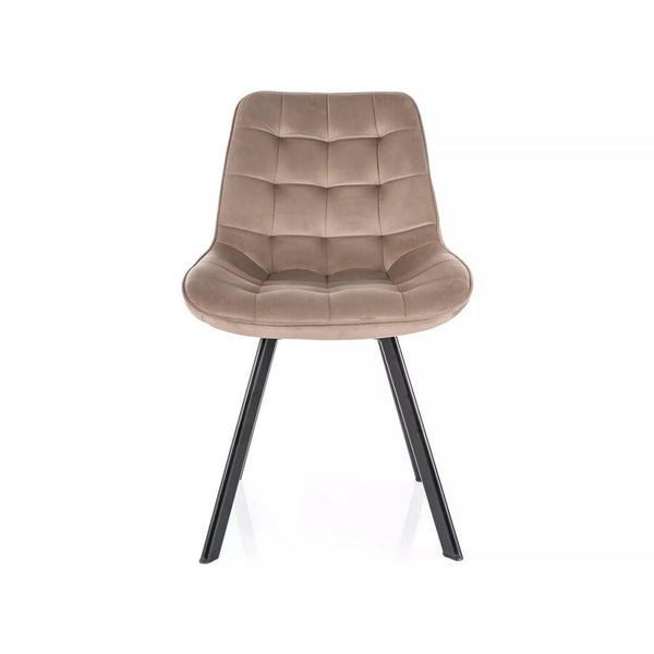 Scaun MONTI, bej inchis - Bluvel 40, stofa catifelata/metal, 51x60x88 cm