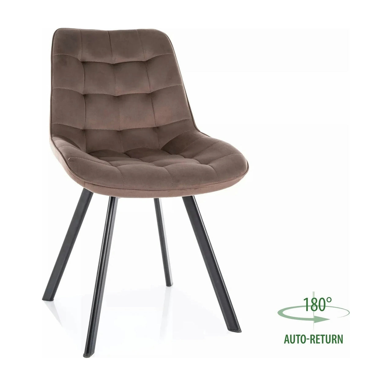 Scaun MONTI, cappuccino - Bluvel 38, stofa catifelata/metal, 51x60x88 cm
