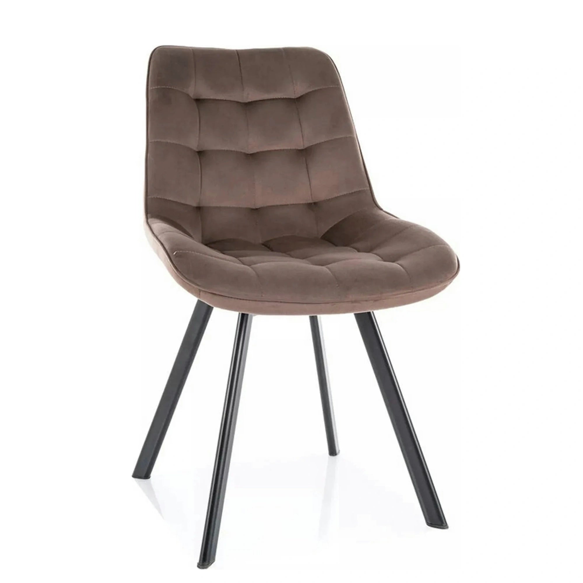Scaun MONTI, cappuccino - Bluvel 38, stofa catifelata/metal, 51x60x88 cm