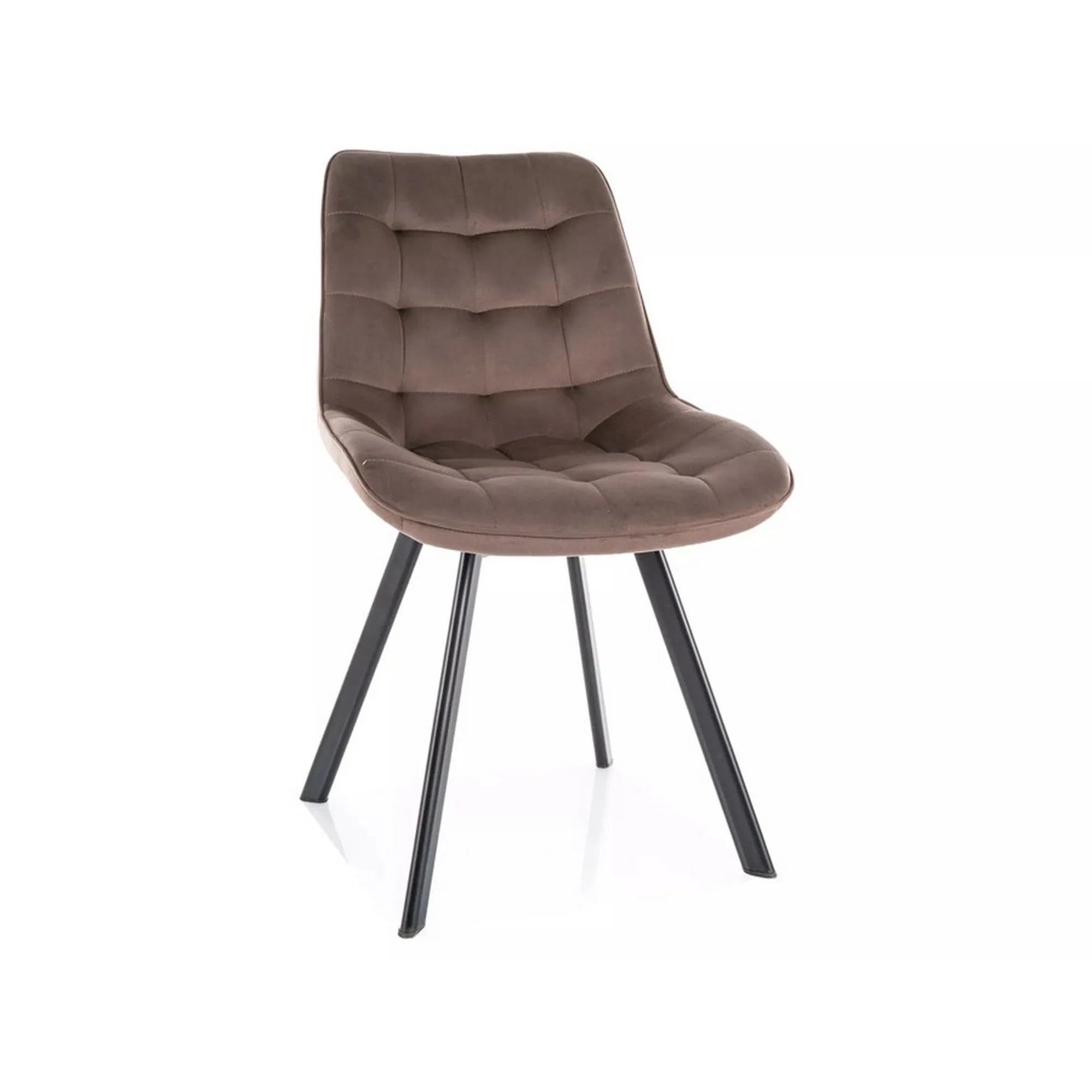 Scaun MONTI, cappuccino - Bluvel 38, stofa catifelata/metal, 51x60x88 cm